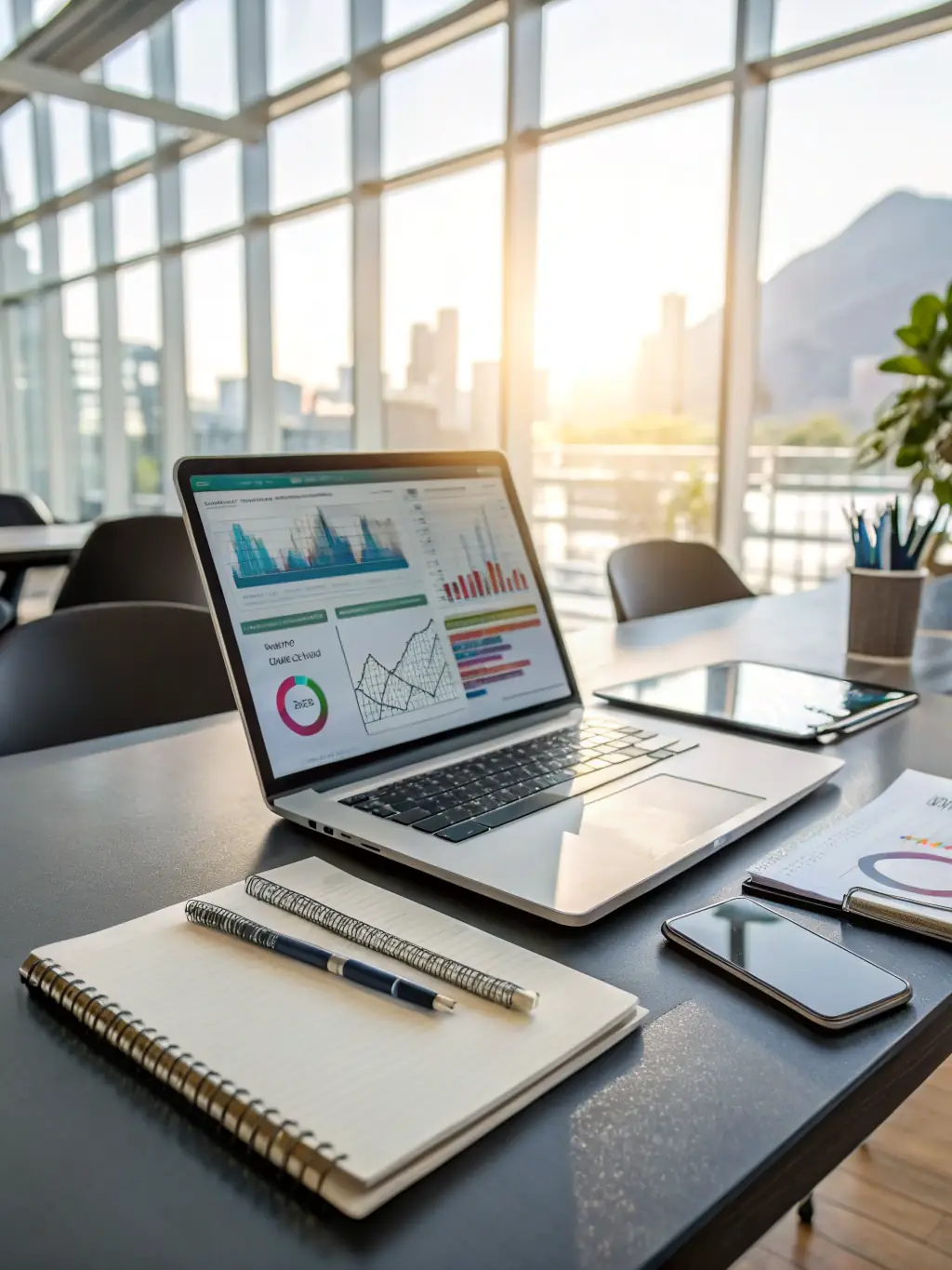 An image of a search engine results page with highlighted keywords and analytics charts, illustrating Future Pros Agency's SEO mastery.